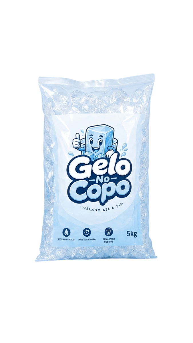 Saco de gelo 5kg Gelo No Copo